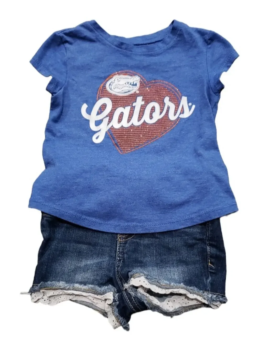 National Collegian Cat & Jack Florida Gators Short Sleeved Shirt Short Set